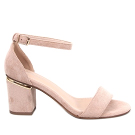 BM Dicarlo kaki sandale s petom od brušene kože bež