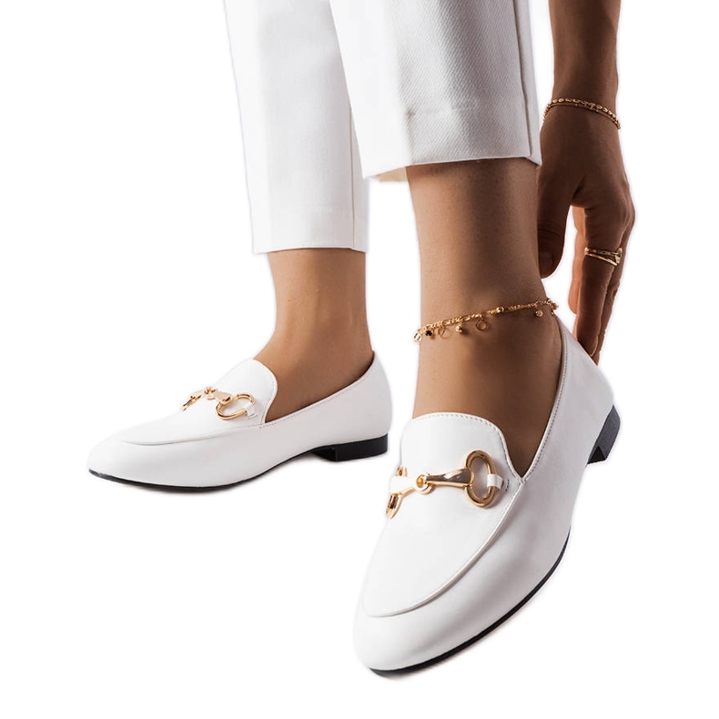 Philip bijele natikače s kopčom bijela