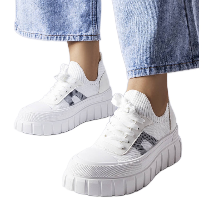 Charpentier bijele platform tenisice bijela