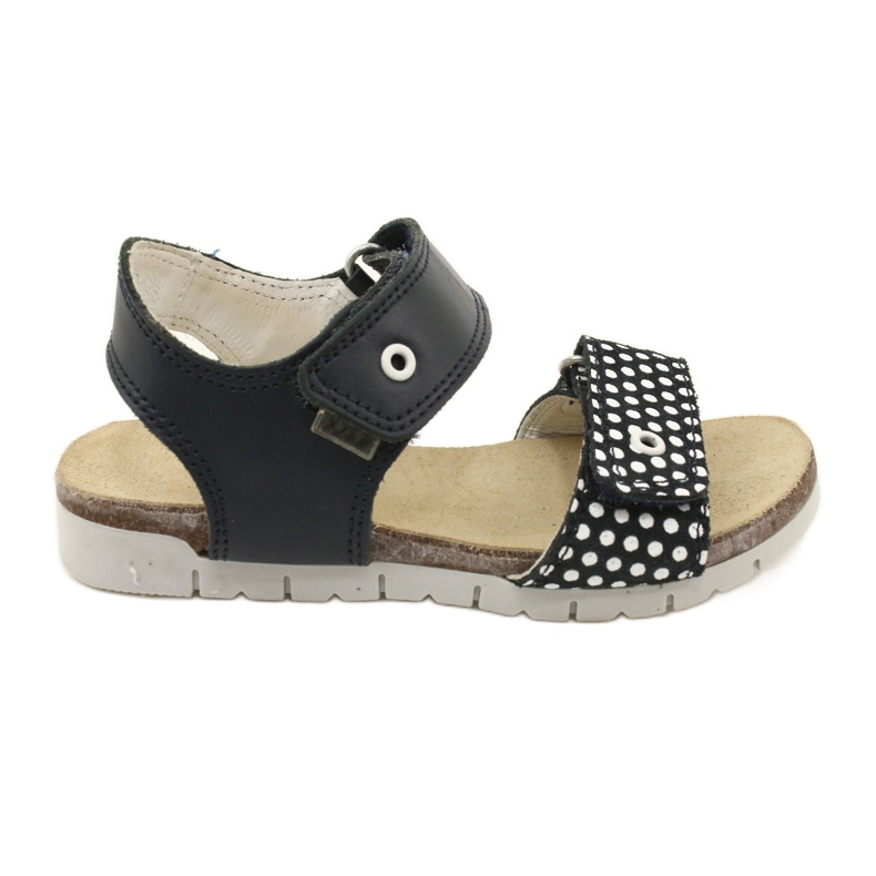 Bartek Djevojke mornarsko plave kožne sandale u točkicama plava