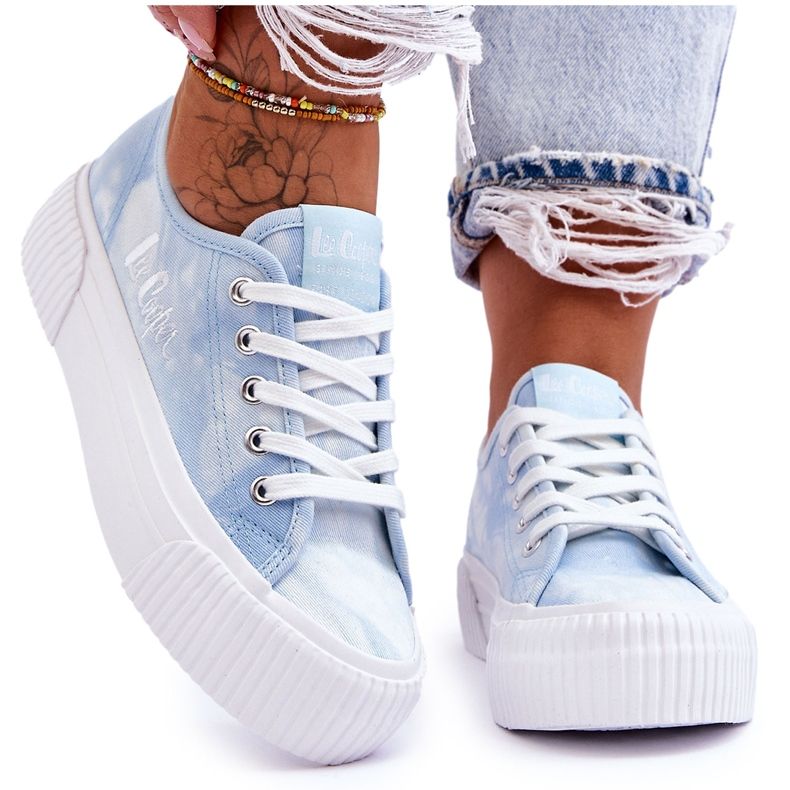 Lee Cooper tenisice s platformom LCW-23-31-1782L Plave plava