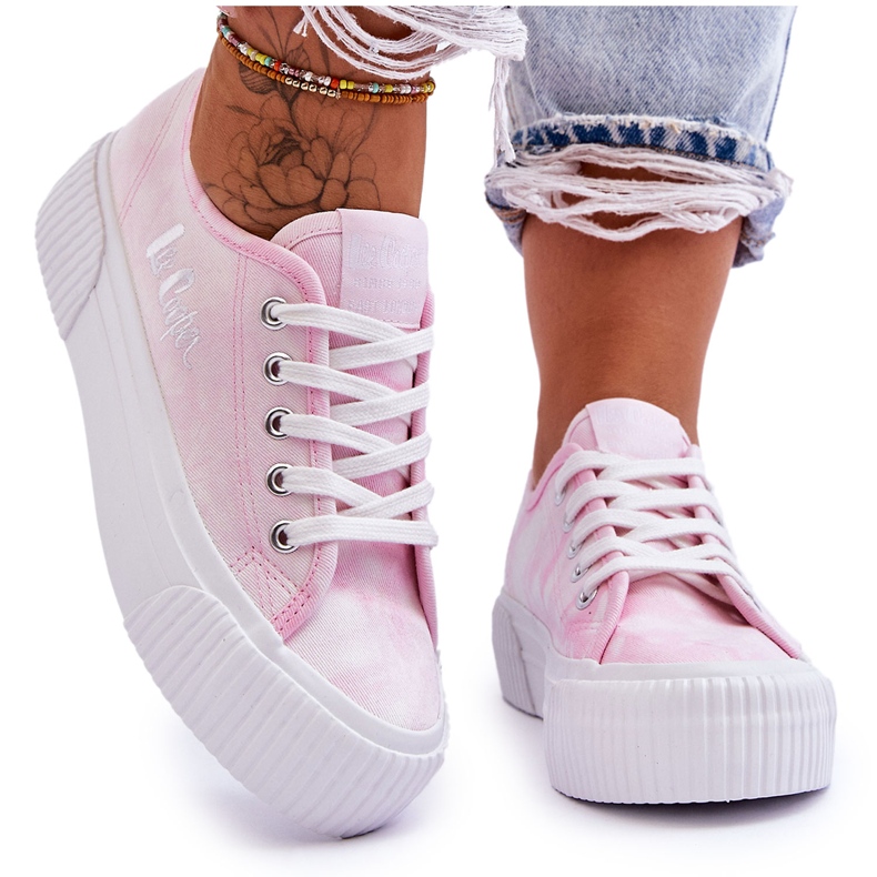 Tenisice s platformom Lee Cooper LCW-23-31-1781L Pink ružičasta