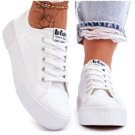 Udobne tenisice s platformom Lee Cooper LCW-23-31-1806L Bijele bijela