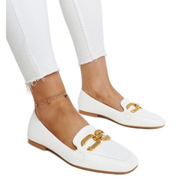 Rousseau bijele natikače s kopčom bijela