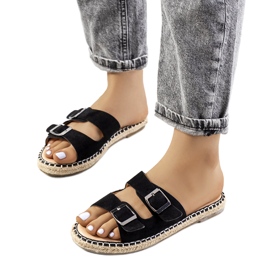 Ženske crne papuče crna