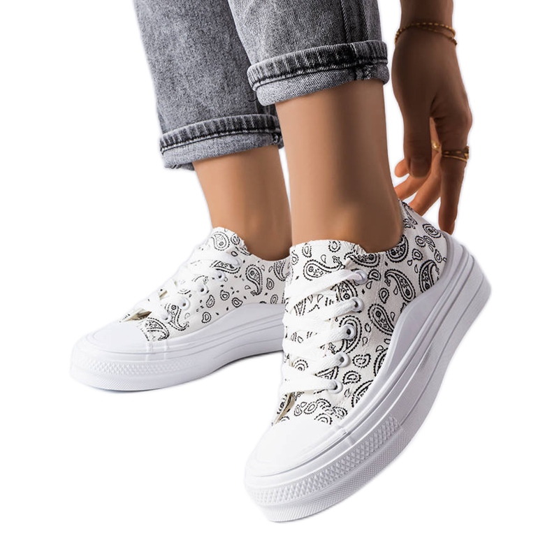 Bijele platform tenisice iz Bélaira bijela