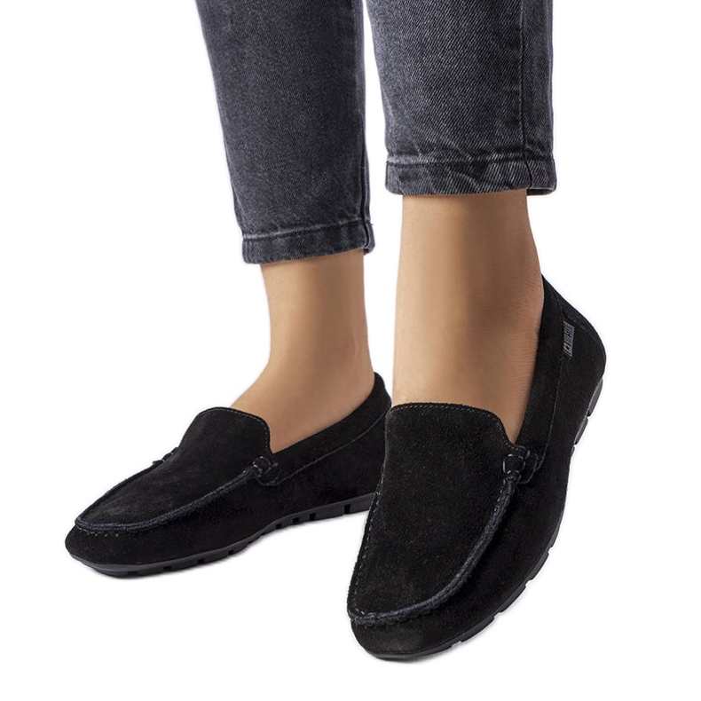 Big Star crne kožne natikače JJ274654 crno