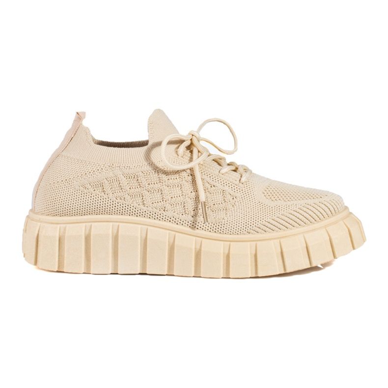Ženske sportske cipele Shelovet od tkanine bež boje