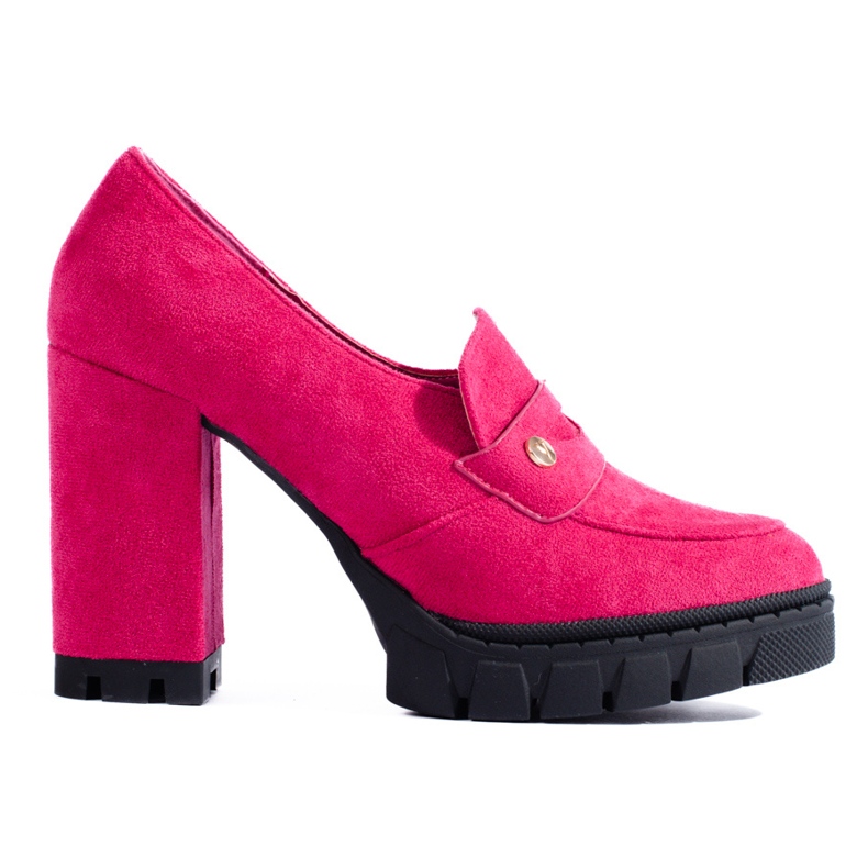 Vinceza Pink cipele s visokom petom od brušene kože iz Vinceze ružičasta