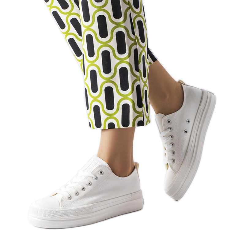 Bijele tenisice na platformu Big Star LL274968 bijela