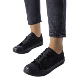 Big Star LL274072 crne mrežaste tenisice crna