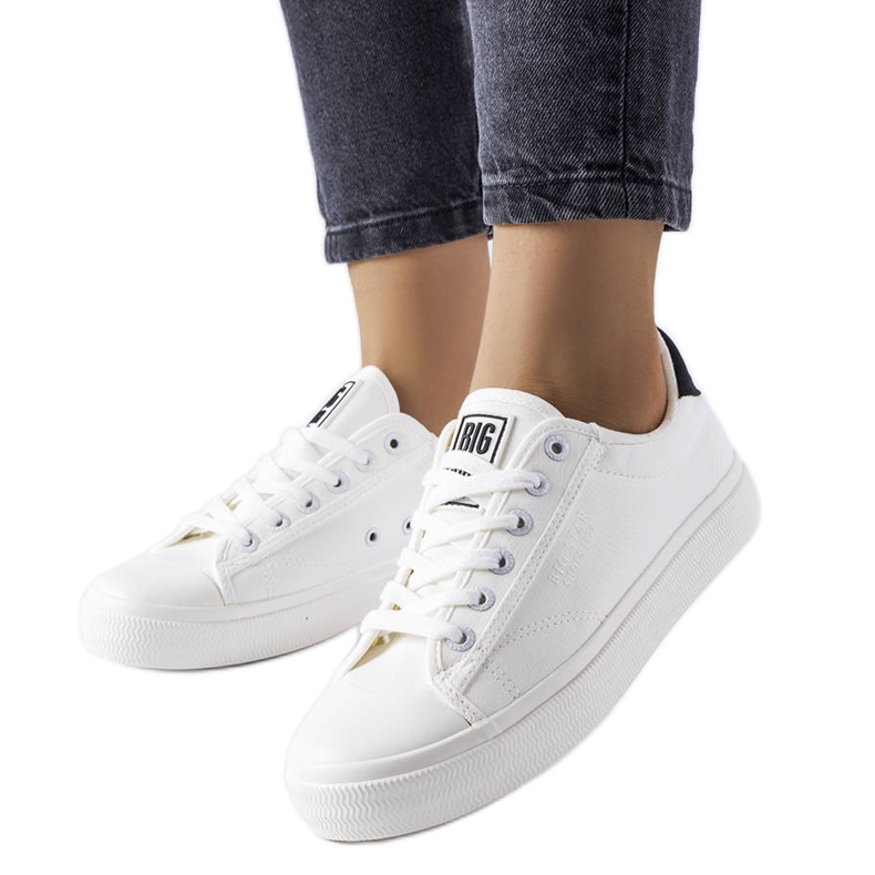 Tenisice od bijele tkanine Big Star LL274091 bijela