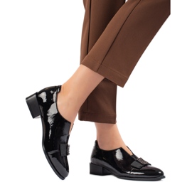 W. Potocki Lakirane elegantne cipele na visoku petu Potocki crne crna