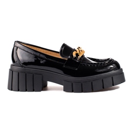 Shelovet crne lakirane cipele s platformom crna