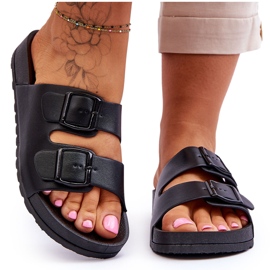 Ženske papuče s platformom Black Vertigo crna