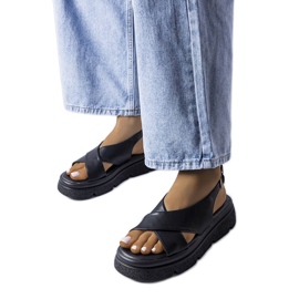 Crne sandale s platformom iz Oakwaya crno