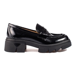 Crne klasične Shelovet mokasine s platformom crna