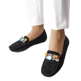 Crne mokasine s kožnim uloškom iz Bertranda crna