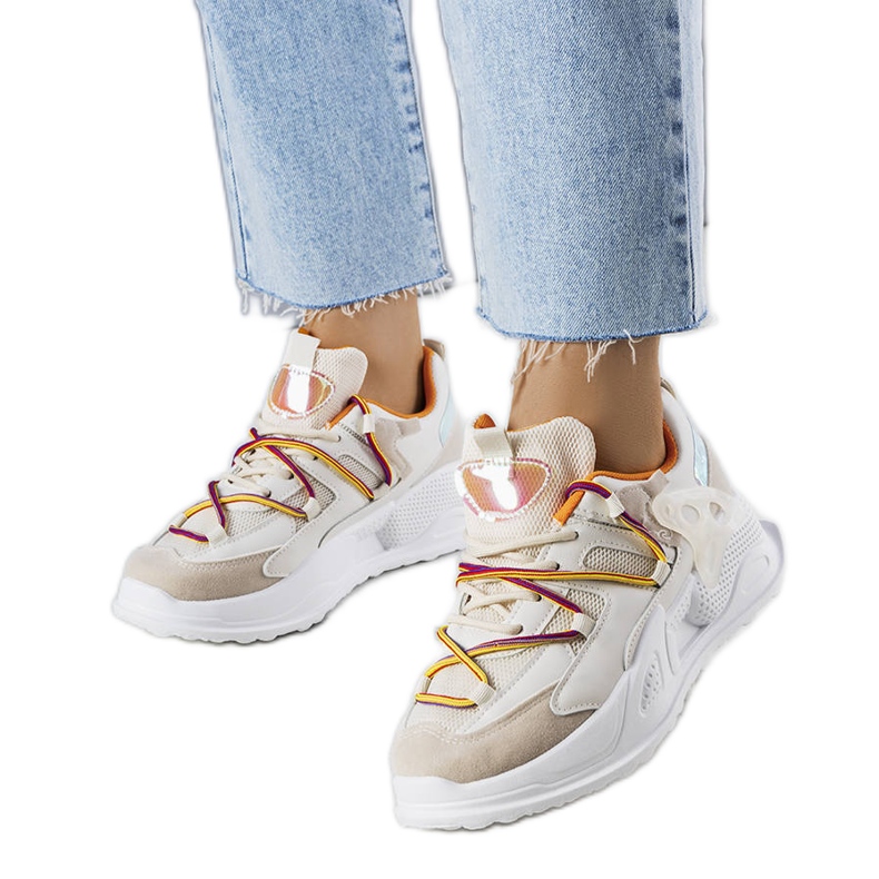 Bež tenisice od miješanog materijala Traci