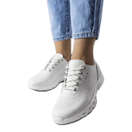 Evento Brodeur bijele ažurne kožne cipele bijela