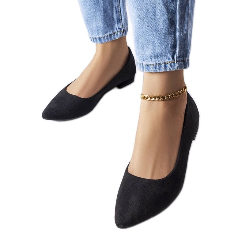 Crne balerinke na nisku petu iz Bérubéa crno