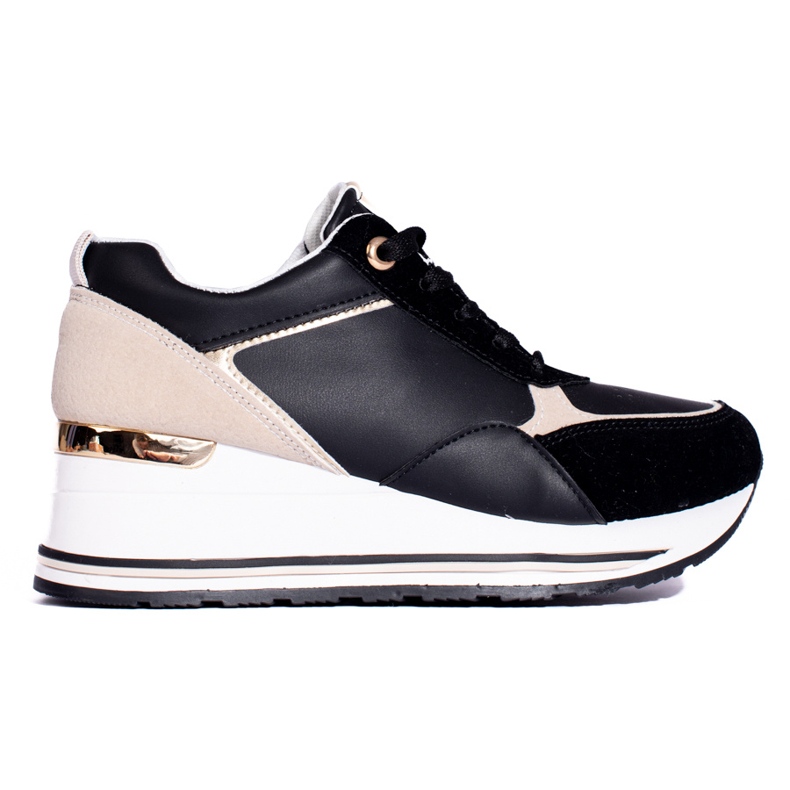 Crne tenisice na klin iz Sheloveta crno