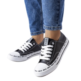 Crne ažur tenisice Big Star FF274023 crna