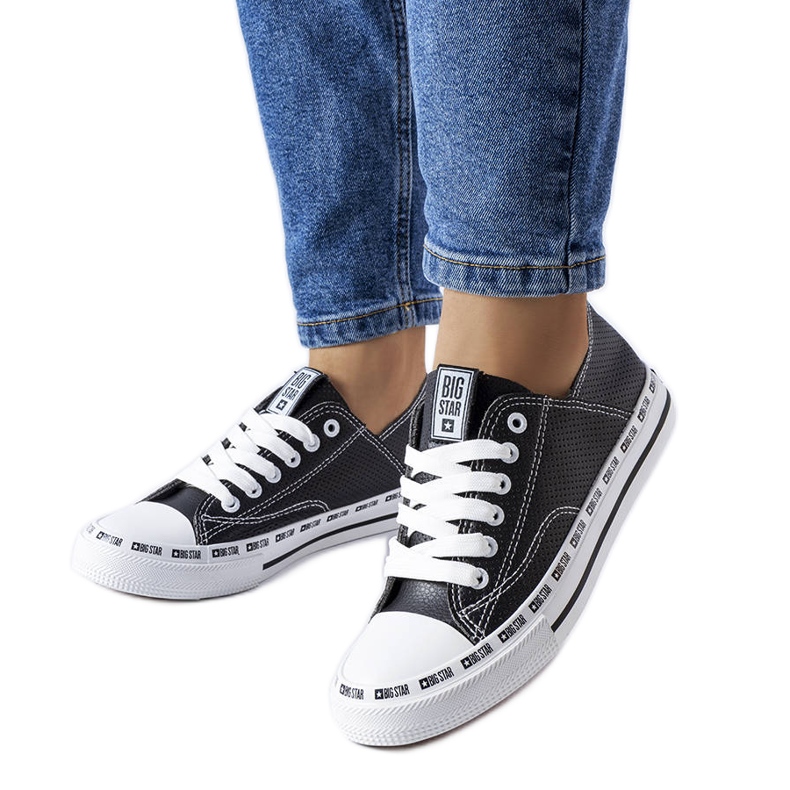 Crne ažur tenisice Big Star FF274023 crno