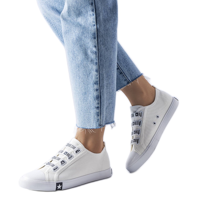 Big Star HH274094 bijele slip-on tenisice bijela
