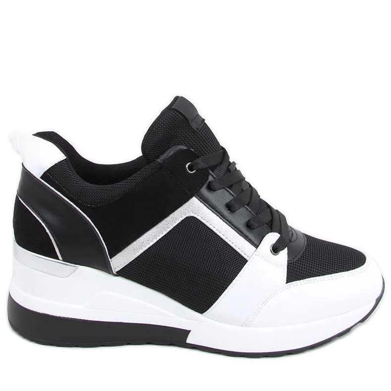 Panda wedge tenisice Diego BLACK/WHITE crno