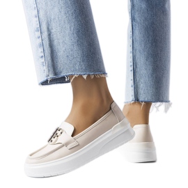 Venezia Bež mokasine s debelim potplatom iz Vinceze