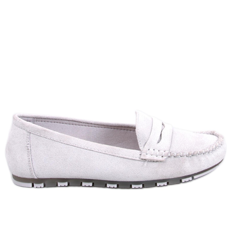 BM Ženske natikače od brušene kože Anaya Grey siva