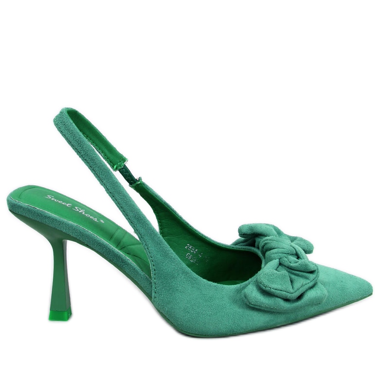 BM Shirley Green cipele s otvorenom petom zelena