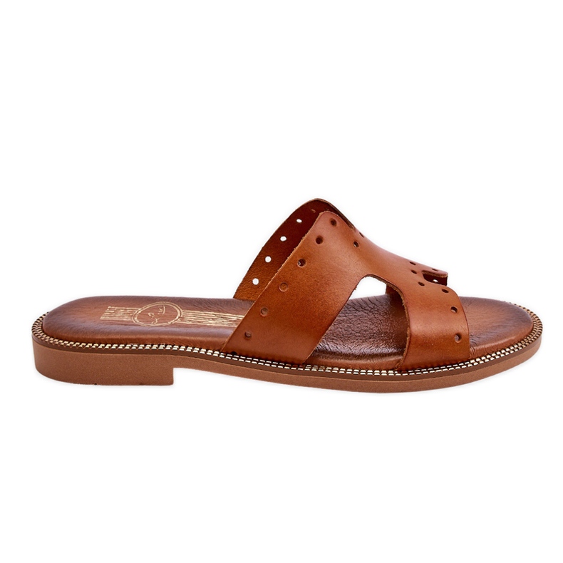 Lemar Ženske sandale s ukrasnim izrezima smeđe Emily smeđa