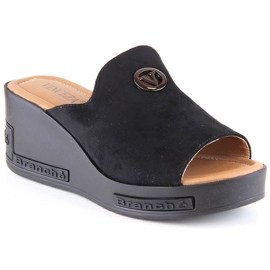 Vinceza W 10907 sandale na klin crne crno