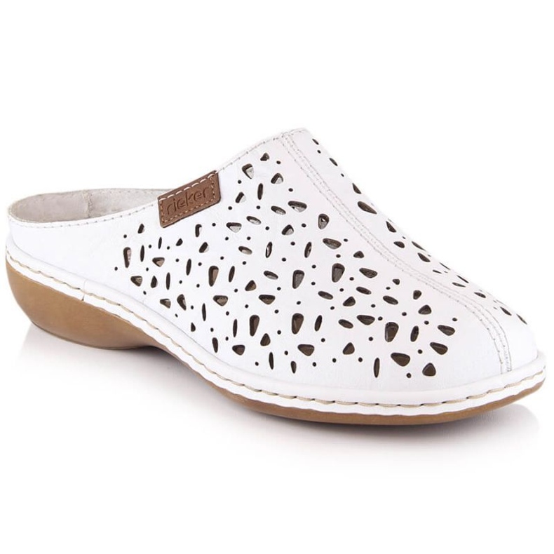 Ažur papuče Rieker W 65996-80 bijela