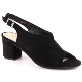 Ažur sandale Potocki W LE20003 crne crna