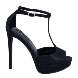 BM Mardy crne cipele s platformom s otvorenim prstima crna