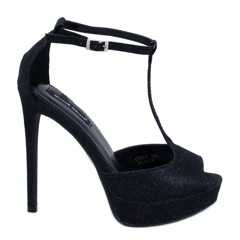 BM Mardy crne cipele s platformom s otvorenim prstima crno