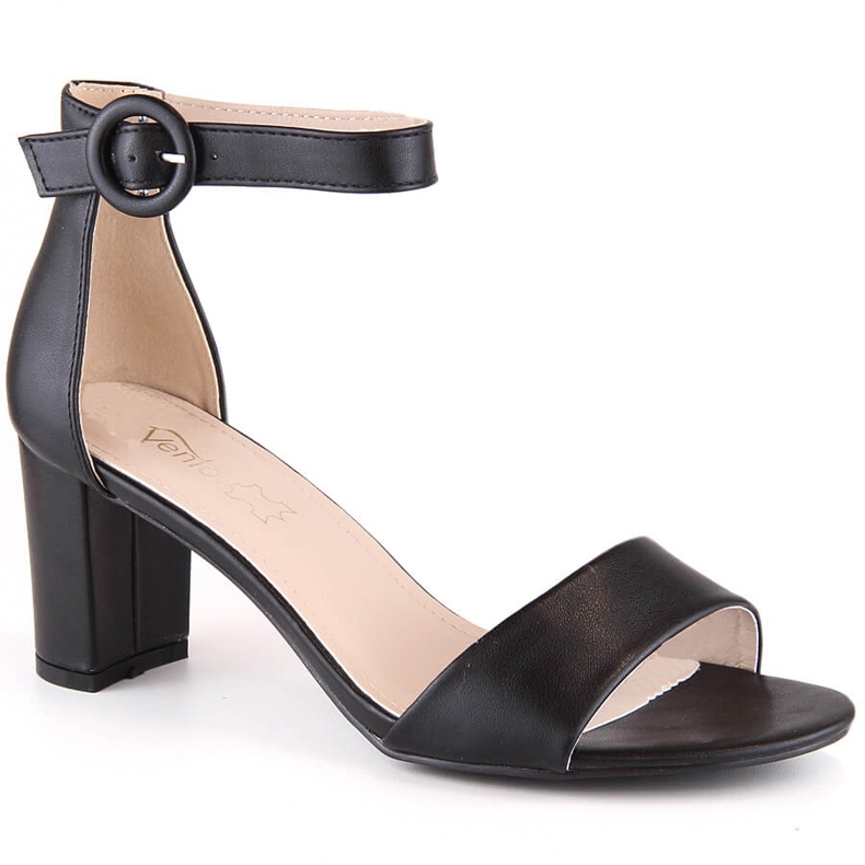 Crne ženske sandale na post eVento 1617 crno