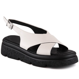 Ženske bež sandale s platformom Jezzi 5473