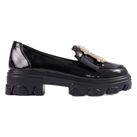 W. Potocki Crne lakirane mokasine na debelom potplatu od T.Potocki crna