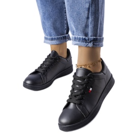 Mothé crne tenisice od eko kože crna