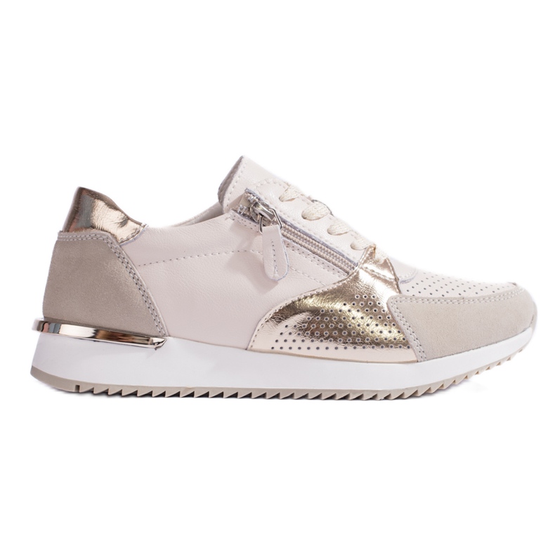 Shelvt ženske kožne sportske cipele, bež