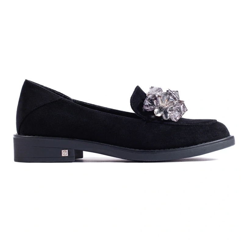 W. Potocki Ženske crne mokasine od brušene kože Potocki crno