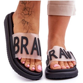 Vinceza Ženske papuče s platformom Black Brave crna