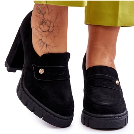 Vinceza Elegantne cipele s visokom petom od brušene kože crne Mintore crna