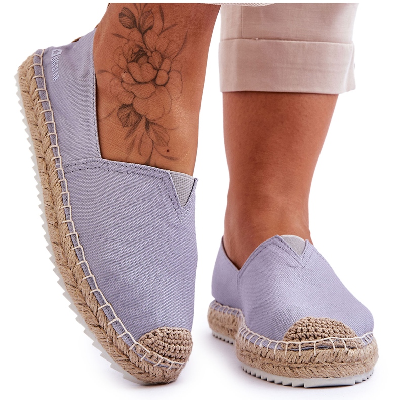 Big Star Espadrile s potplatom od velikih zvijezda HH274497 Svijetlo plava