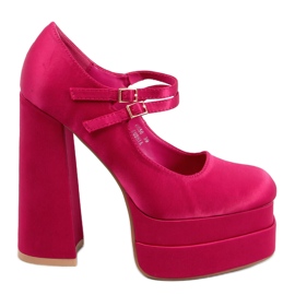 Prandi Fuchsia satenske salonke s platformom ružičasta