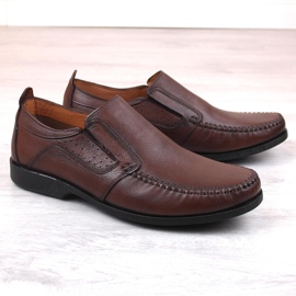 Kožne muške udobne slip-on mokasine smeđe T.Sokolski Sar W21-901 smeđa